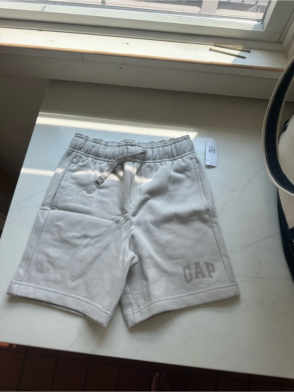 GAP Kids Light Gray Drawstring Shorts